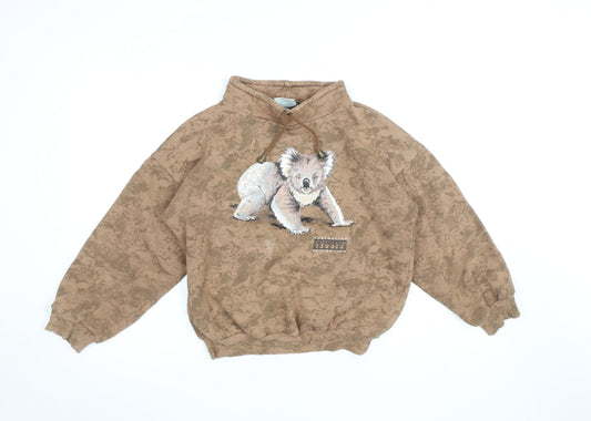 Girls UK Size 14 Years Aussie Themes Brown Pullover Hoodie
