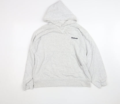 Reebok Essentials Women Grey Size 14 Pullover Hoodie Sweatshirt