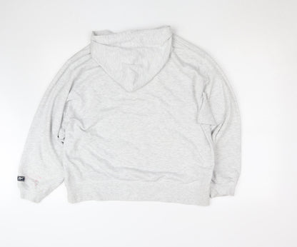 Reebok Essentials Women Grey Size 14 Pullover Hoodie Sweatshirt