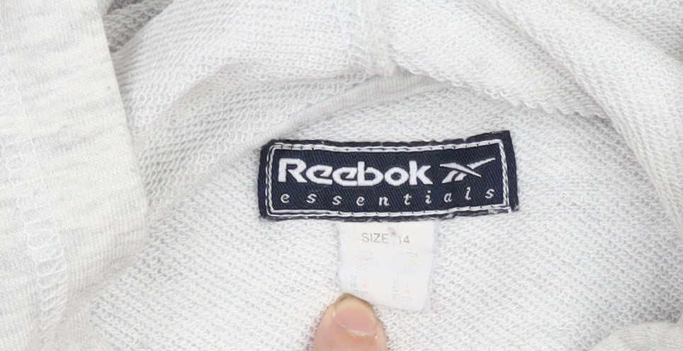 Reebok Essentials Women Grey Size 14 Pullover Hoodie Sweatshirt