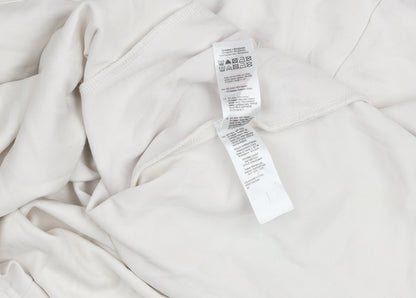 F&F Women Beige Long Sleeve Drawstring Pullover Sweatshirt Size 14