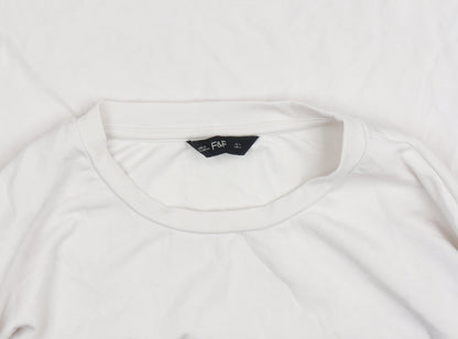 F&F Women Beige Long Sleeve Drawstring Pullover Sweatshirt Size 14