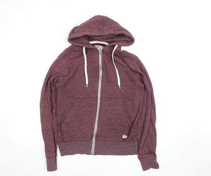Womens UK Size S JACK & JONES Red Full Zip Hoodie