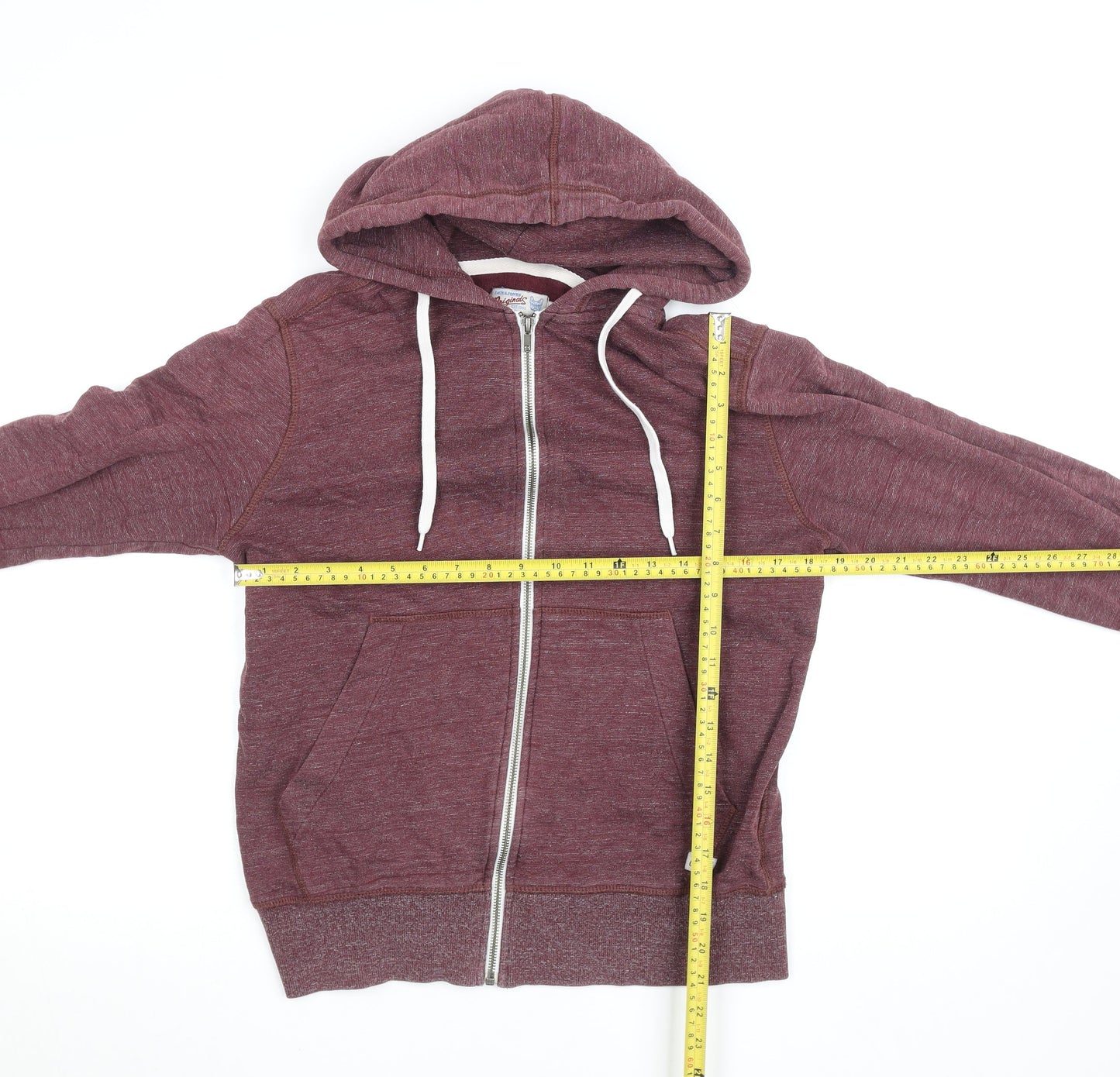 Womens UK Size S JACK & JONES Red Full Zip Hoodie