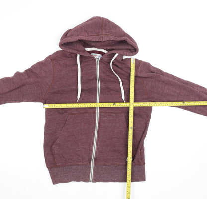 Womens UK Size S JACK & JONES Red Full Zip Hoodie