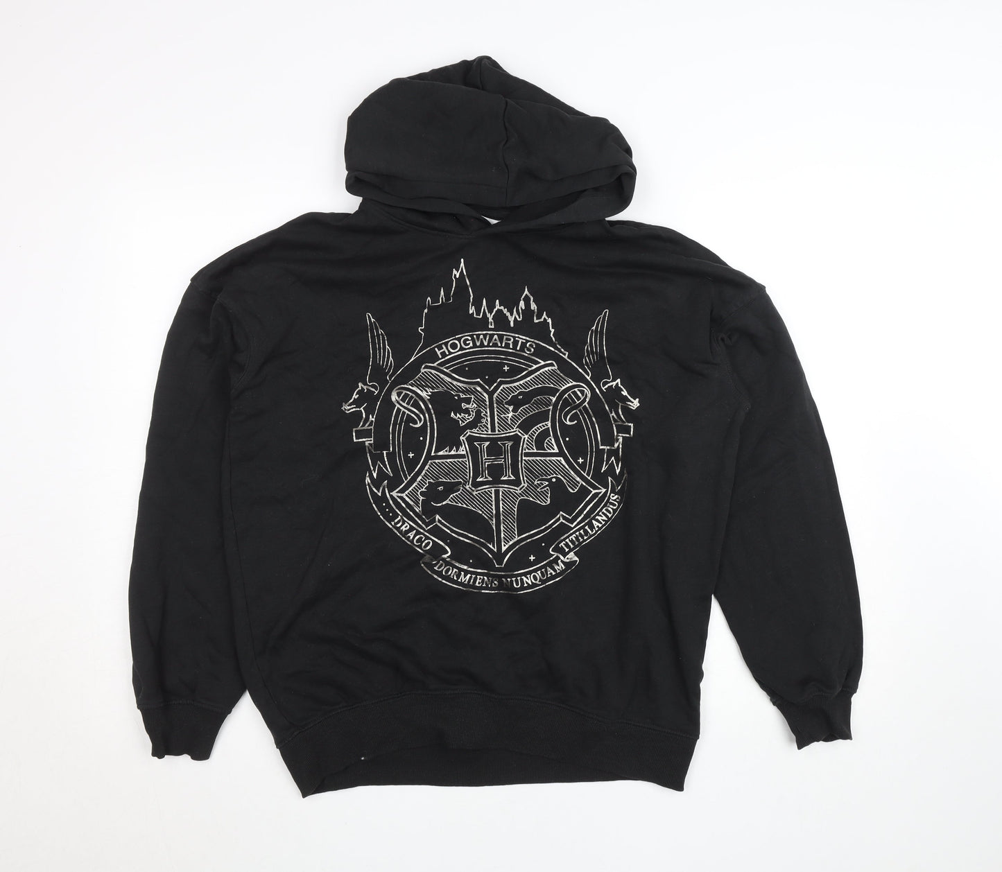 Boys UK Size 14 Years H&M Black Pullover Hoodie