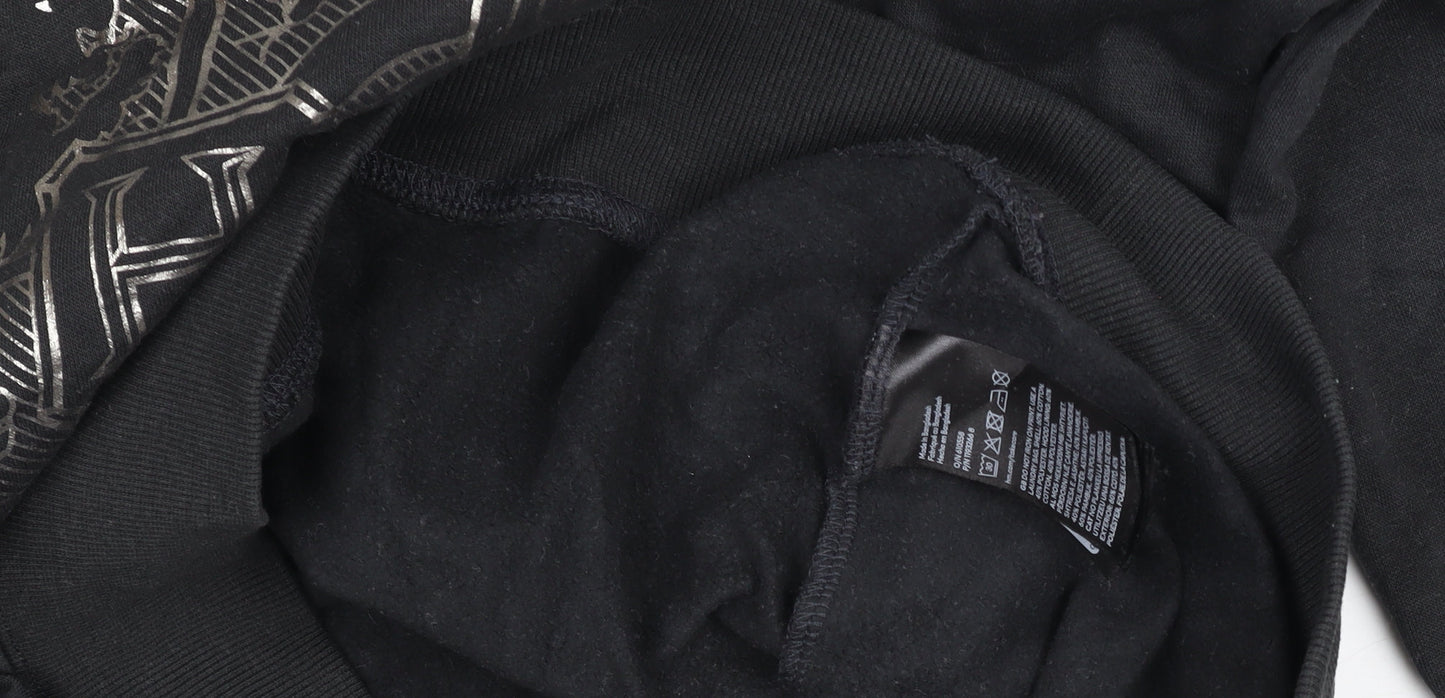 Boys UK Size 14 Years H&M Black Pullover Hoodie