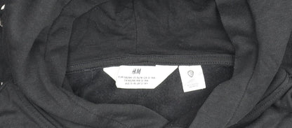 Boys UK Size 14 Years H&M Black Pullover Hoodie