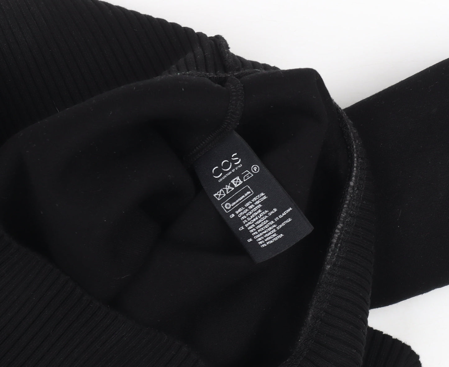 Womens UK Size S COS Black Basic T-Shirt