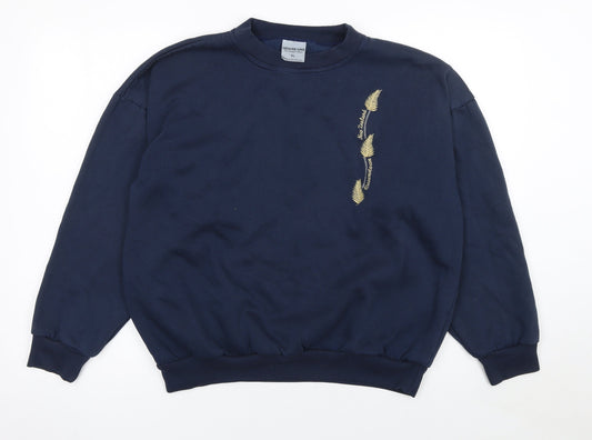 Womens UK Size XL Leisure Line Blue Pullover Sweatshirt