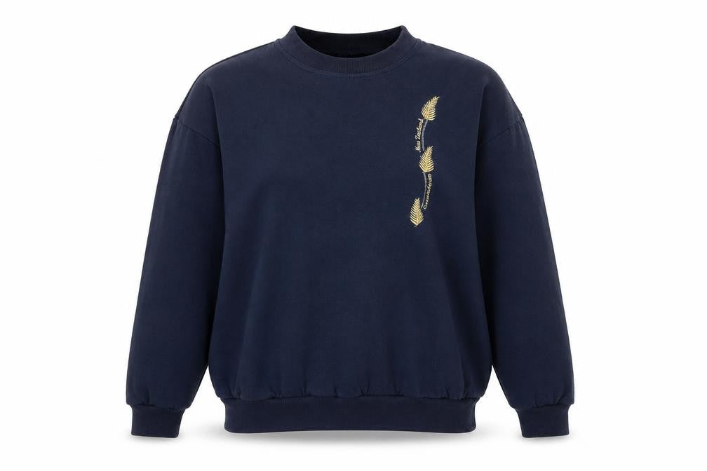 Womens UK Size XL Leisure Line Blue Pullover Sweatshirt