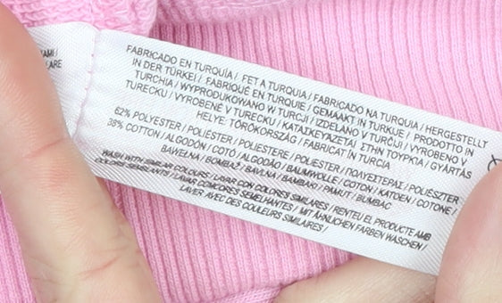 Womens UK Size 2XS SmileyWorld Pink Pullover Sweatshirt