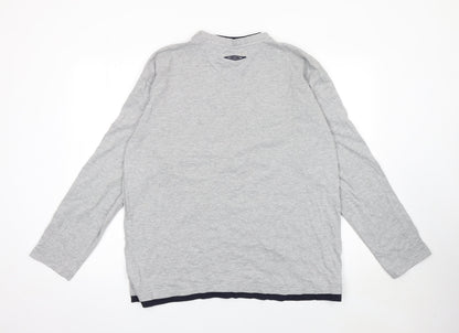 Umbro Men's Grey Long Sleeve Sports T-Shirt L Regular Fit