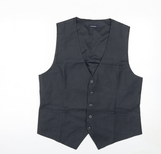Mens UK Size L HISDERN Regular Black Suit Waistcoat