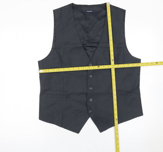 Mens UK Size L HISDERN Regular Black Suit Waistcoat