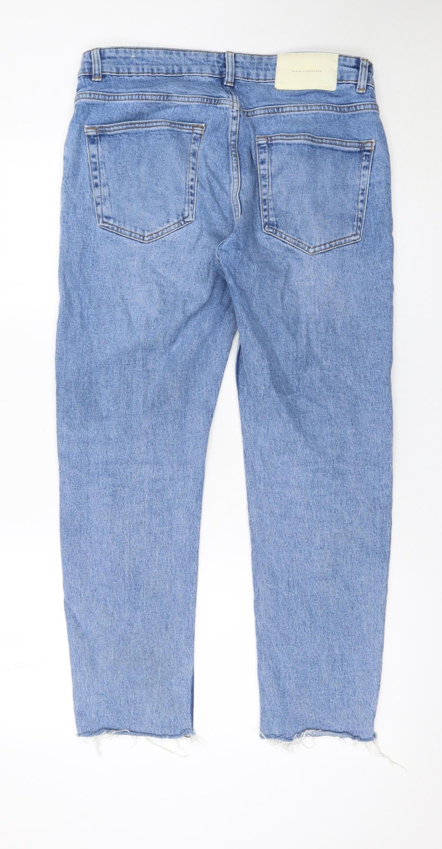 Mens UK Size 31 Zara Regular Fit Straight Blue Jeans
