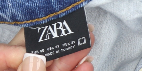 Mens UK Size 31 Zara Regular Fit Straight Blue Jeans
