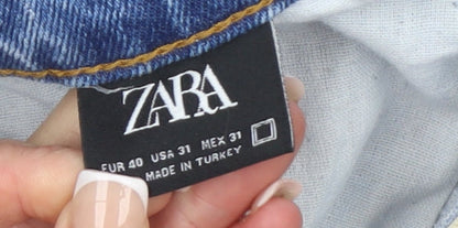 Mens UK Size 31 Zara Regular Fit Straight Blue Jeans