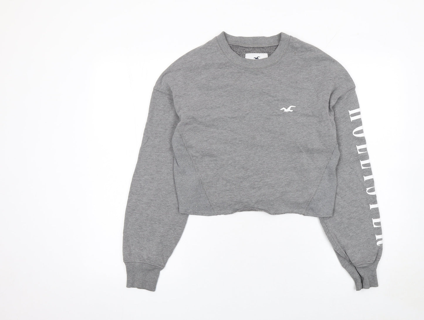 Womens UK Size XS Hollister Grey Pullover Sweatshirt