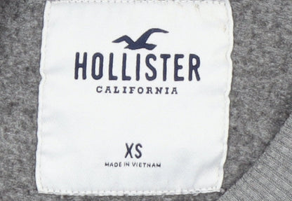Womens UK Size XS Hollister Grey Pullover Sweatshirt