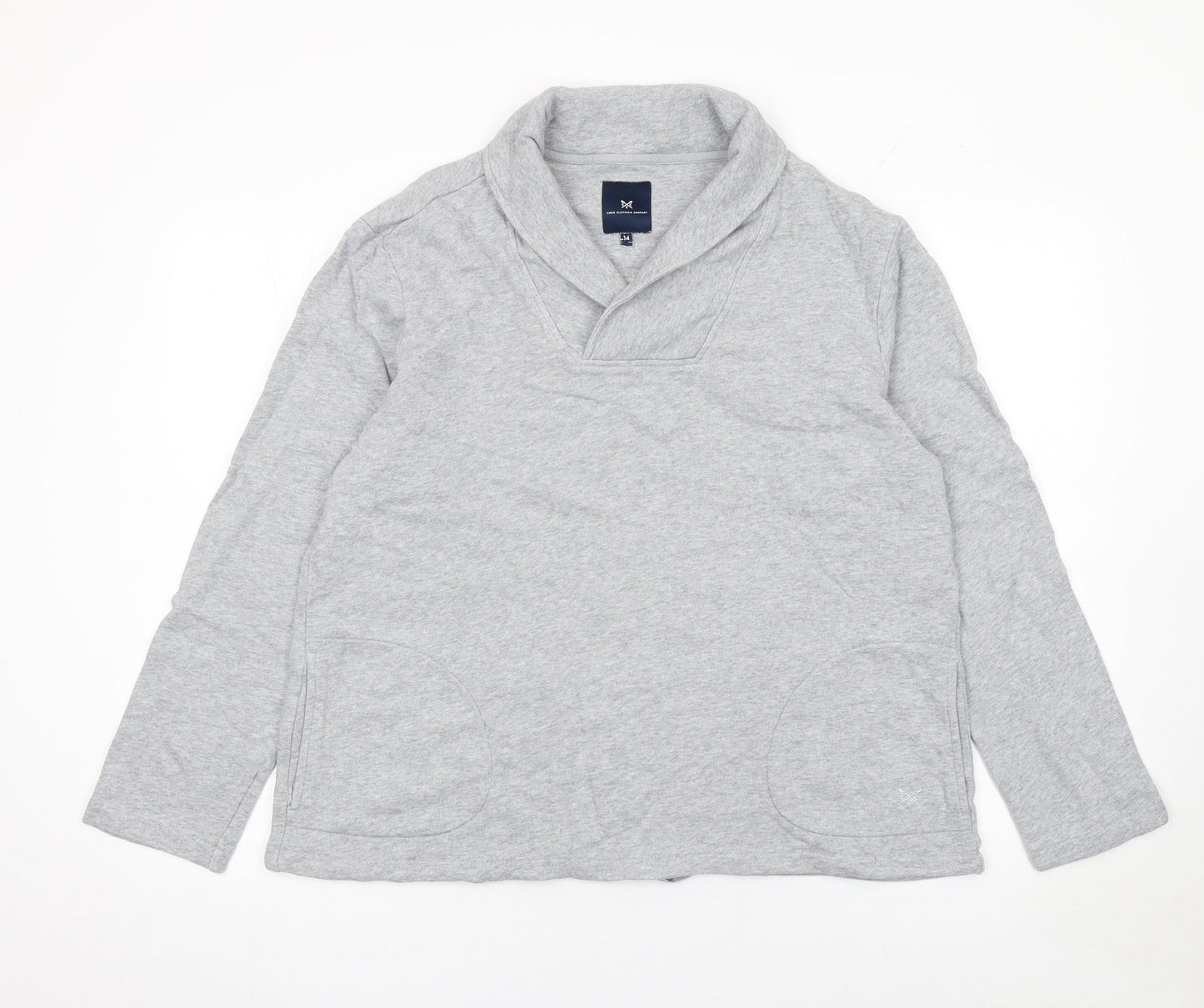 Womens UK Size 14 Crew Clothing Company Grey Pullover Sweatshirt