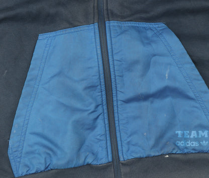 Adidas Men's Blue Sleeveless Full Zip Hoodie Vest Size M