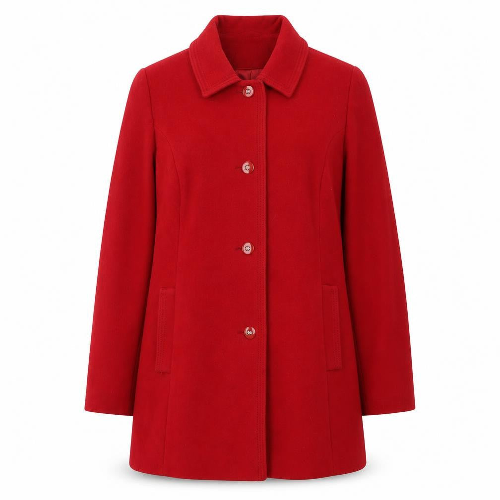 Womens UK Size 16 Eastex Red Overcoat