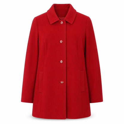 Womens UK Size 16 Eastex Red Overcoat