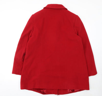 Womens UK Size 16 Eastex Red Overcoat