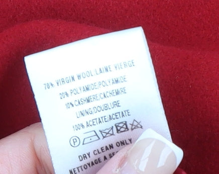 Womens UK Size 16 Eastex Red Overcoat