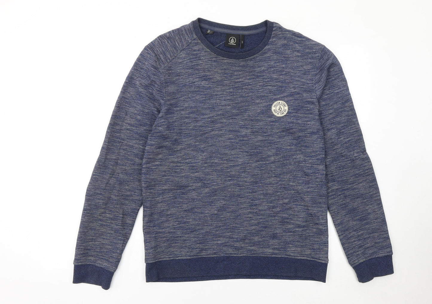 Mens UK Size S Volcom Blue Pullover Sweatshirt