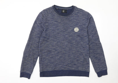 Mens UK Size S Volcom Blue Pullover Sweatshirt