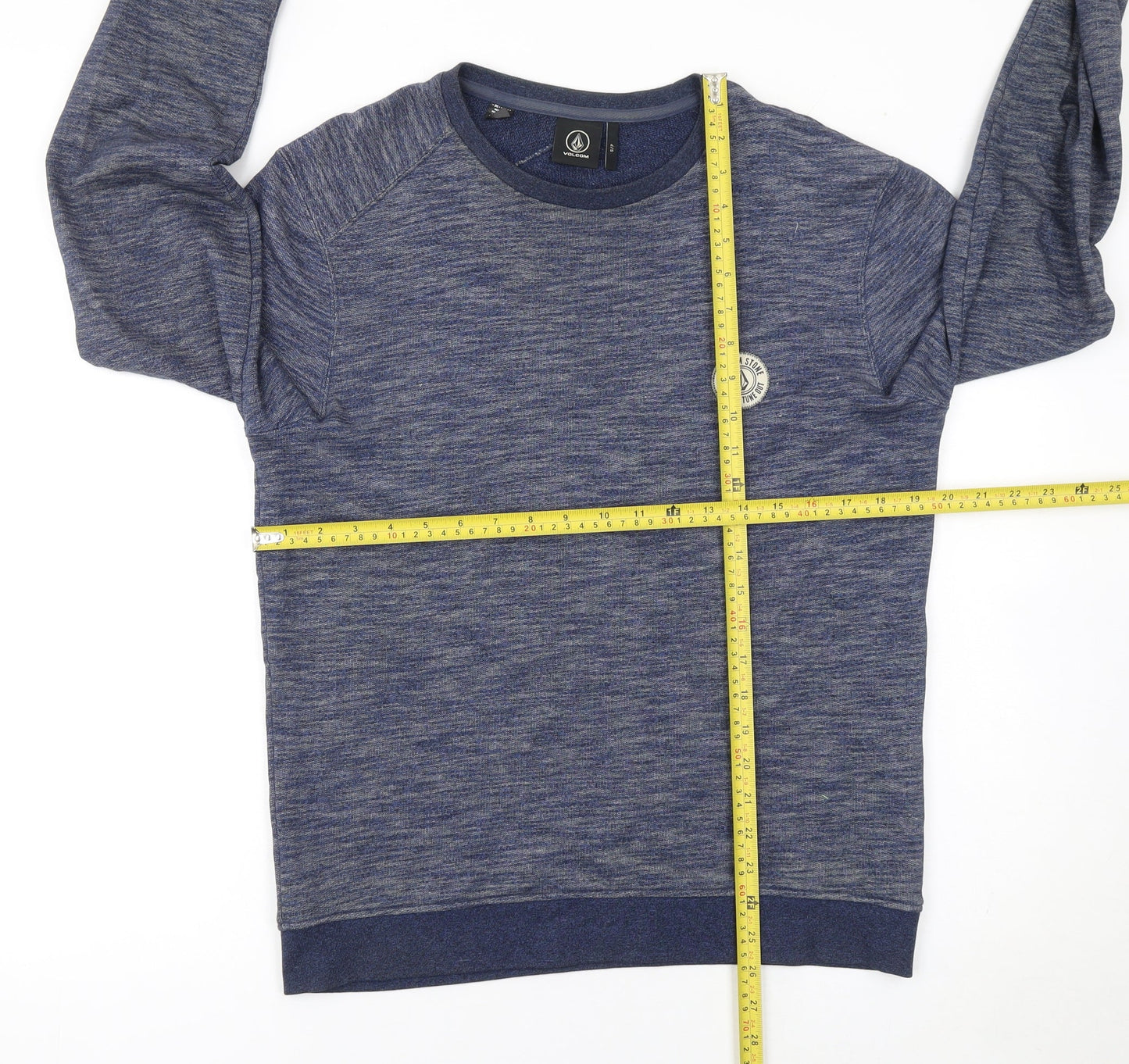 Mens UK Size S Volcom Blue Pullover Sweatshirt