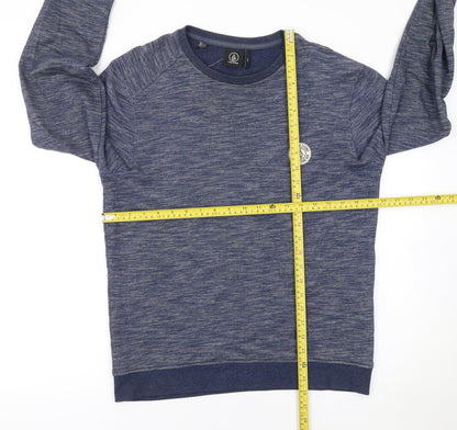 Mens UK Size S Volcom Blue Pullover Sweatshirt