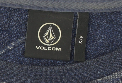 Mens UK Size S Volcom Blue Pullover Sweatshirt