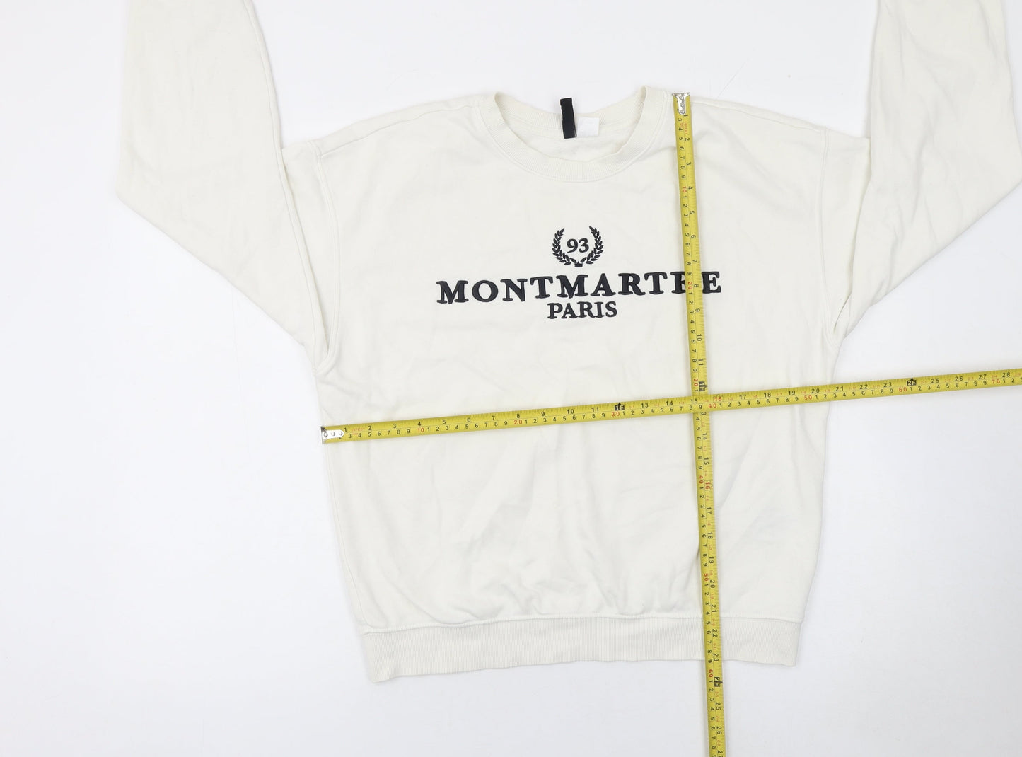 Womens UK Size S H&M White Pullover Sweatshirt