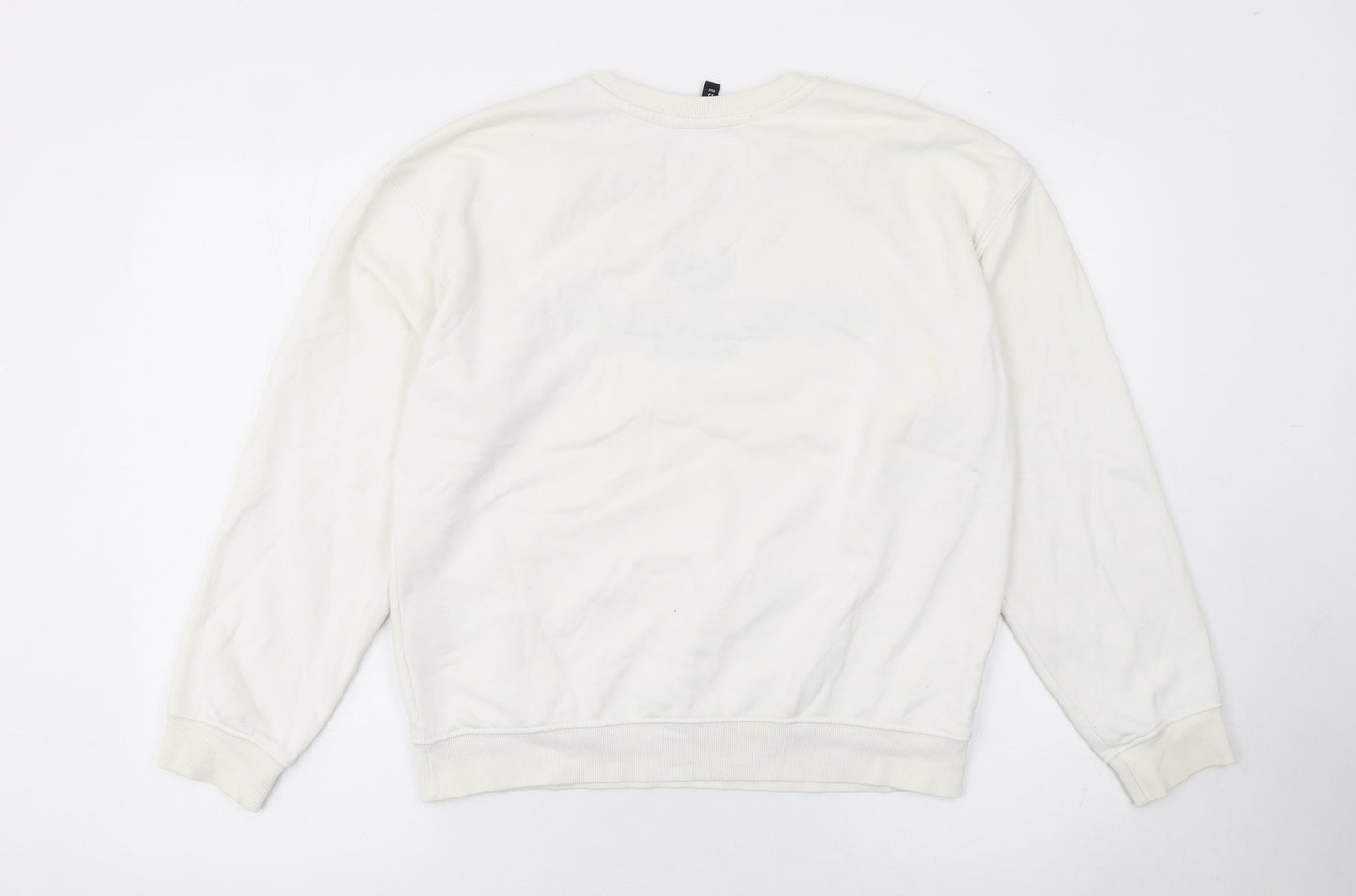 Womens UK Size S H&M White Pullover Sweatshirt