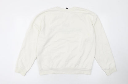 Womens UK Size S H&M White Pullover Sweatshirt
