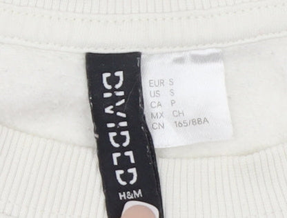 Womens UK Size S H&M White Pullover Sweatshirt