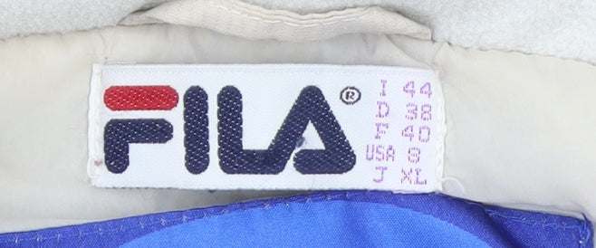 FILA Womens Black Size 12 Puffer Jacket Winter Hooded Coat