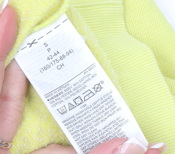Womens UK Size S Gap Yellow Pullover Hoodie