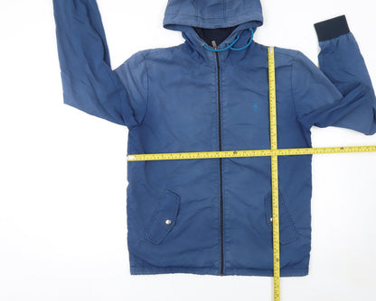 Mens UK Size M Original Penguin Blue Windbreaker Coat