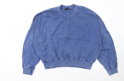 Womens UK Size L Rising Blue Full Zip Sweatshirt