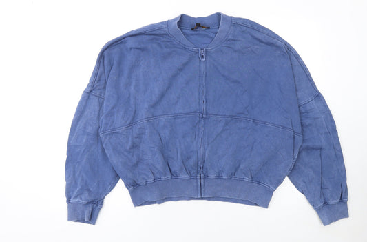 Womens UK Size L Rising Blue Full Zip Sweatshirt