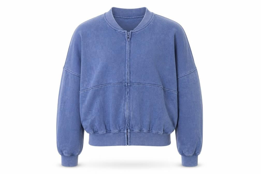 Womens UK Size L Rising Blue Full Zip Sweatshirt