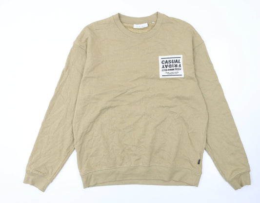 Mens UK Size XL Casual Friday Beige Pullover Sweatshirt