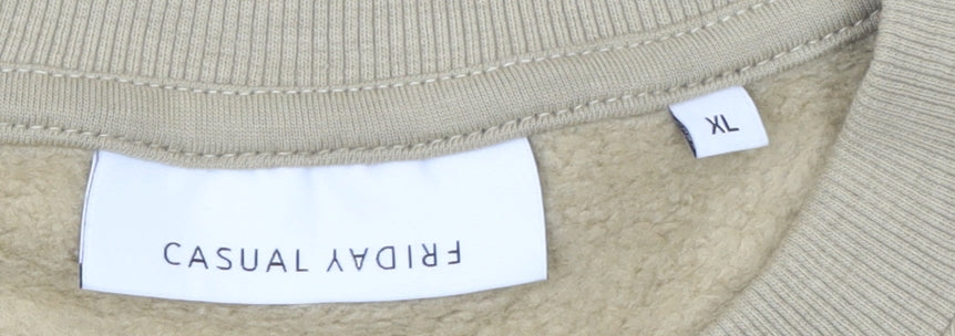 Mens UK Size XL Casual Friday Beige Pullover Sweatshirt