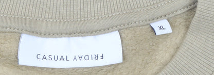 Mens UK Size XL Casual Friday Beige Pullover Sweatshirt