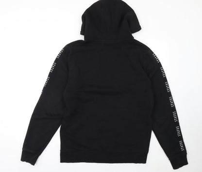 Mens UK Size L Status Black Pullover Hoodie