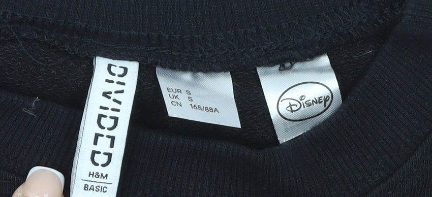 Womens UK Size S H&M Black Pullover Sweatshirt